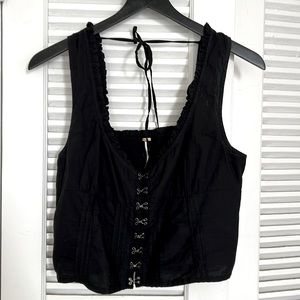 Black Corset Tank Free People